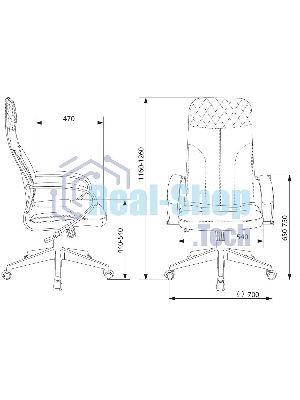 Кресло Бюрократ CH-608 Fabric Alfa 44 темно-серый, ткань