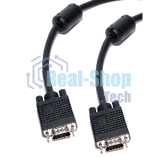 Кабель VGA сигнальный 15M, 15M, ферр.кольца, 3м.5bites