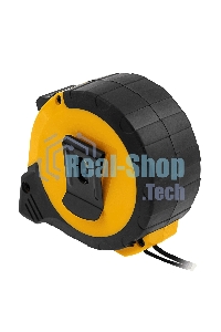 Рулетка Denzel 8м х 25мм, двухкомп. корпус, кнопка-пауза