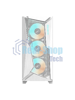 Компьютерный корпус Gigabyte C301 Glass White MidTower, ATX, USB-C x1, USB 3.0 x2, Audio I/O, GPU:400мм, Black, TG