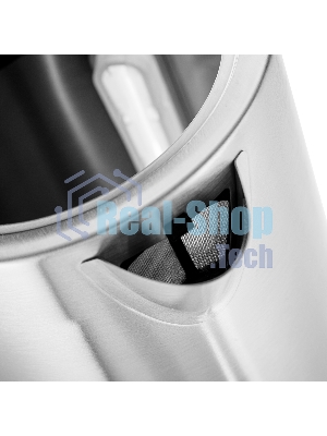 Чайник электрический BRAYER BR1060 2200 Вт, 1.7 л, стальной/черный