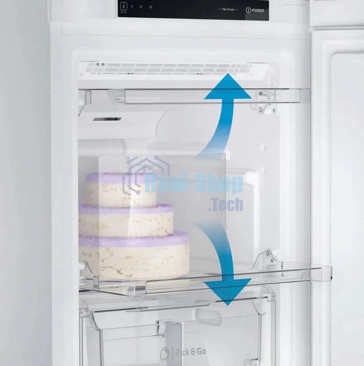 Морозильная камера Indesit DFZ 4150 белый, 204л, 6 ящиков