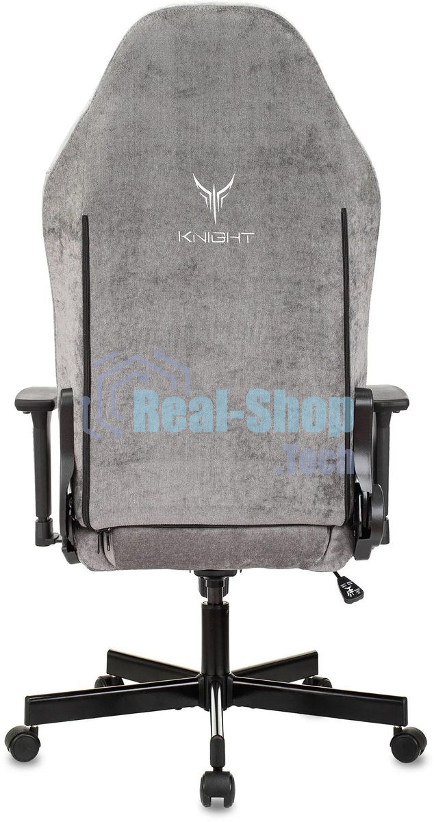 Кресло игровое Бюрократ Knight N1 Fabric серый Light-19 с подголов. крестовина металл