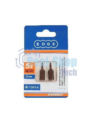 Бита EDGE by PATRIOT T8, сталь S2, длина 25 мм, 2шт в блистере
