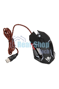 Мышь проводная Nakatomi MOG-20U черный, 2400 dpi, USB, кнопки - 6