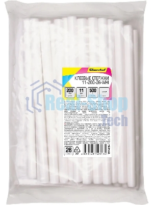 Клеевые стержни Silwerhof 11-200-26-WHI дл.200мм D11мм белый упак:26шт