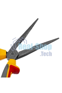 Длинногубцы прямые Denzel диэлектрические рукоятки до 1000 В, трехкомпонентные рукоятки, 205 мм