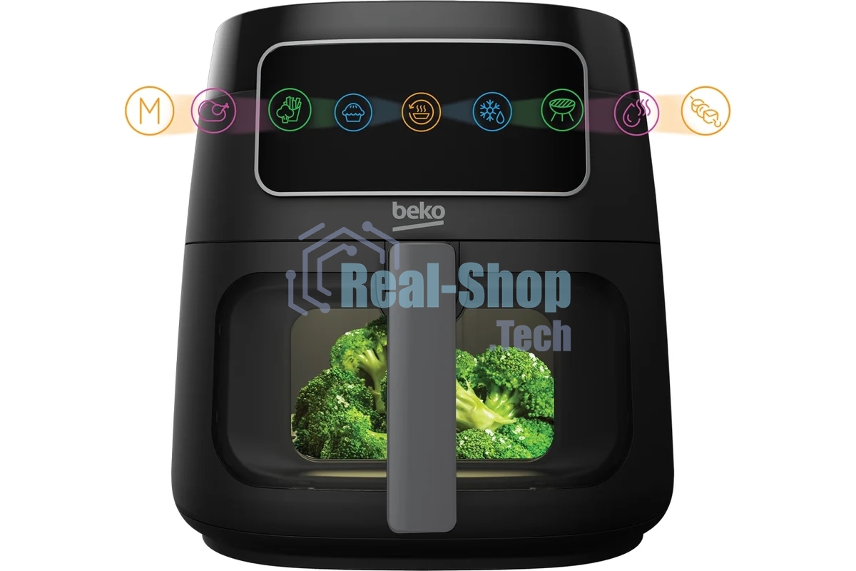 Аэрогриль Beko FRL 3374 B черный, 1750 Вт, 7.6 л, сенсор, 9 программ