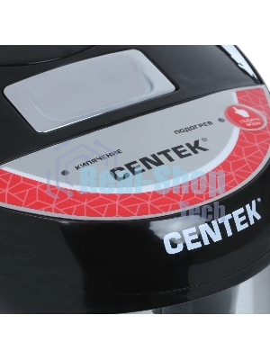 Термопот Centek CT-0082 черный, 5л, 750 Вт, 3 способа подачи воды, корпус из нержавеющей стали
