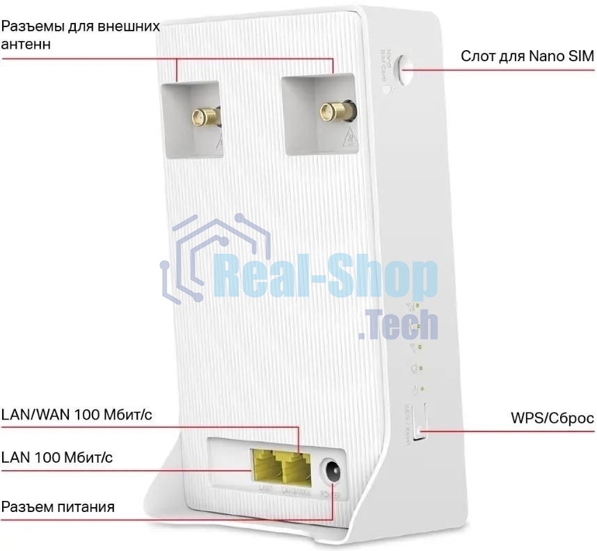 Роутер Wi-Fi Mercusys MB110-4G N300 с поддержкой 4G LTE