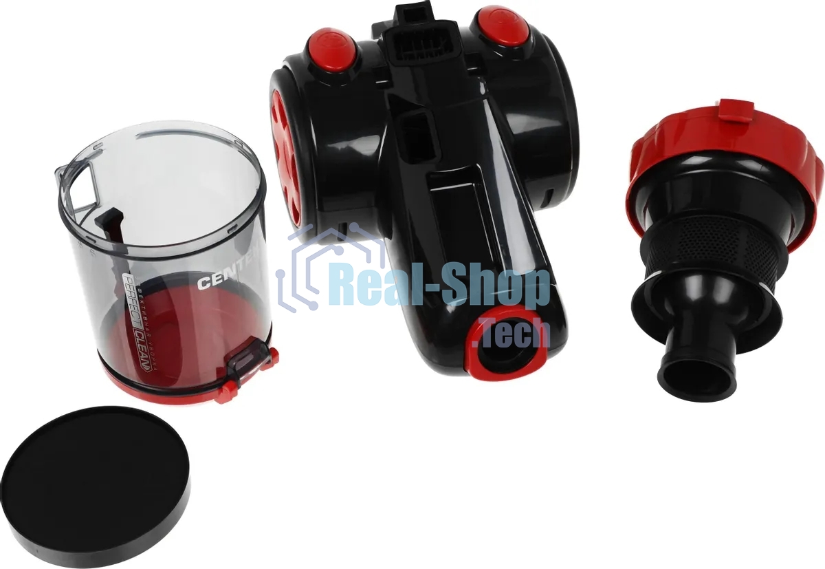 Пылесос Centek CT-2528 Red красный/черный, 350/2000 Вт, уборка сухая, пылесборник циклонный фильтр 1.5 л
