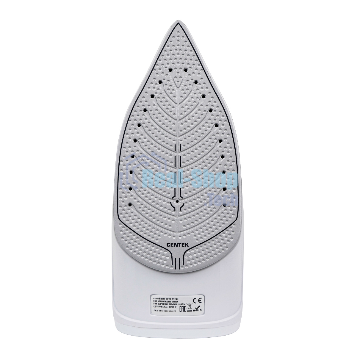Утюг Centek CT-2308 белый, 2800 Вт, 50 г/мин, 190 г/мин, 300 мл