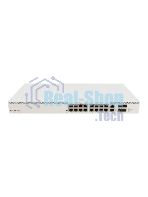 Коммутатор MikroTik CRS320-8P-8B-4S+RM Cloud Router Switch with dual-core 800 MHz CPU, 256 MB RAM, 98DX226S switch chip, 17 x Gigabit Eth ports (8 x 802.3af/at, 8 x 802.3bt PoE-out), 4 x 10G SFP+ ports, RouterOS L5, 1U rackmount enclosure, 600W PSU