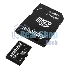 Флеш карта Smartbuy (SB32GbSDCCTV) micro SDHC 032Gb cl10 U1 V10 + адаптер