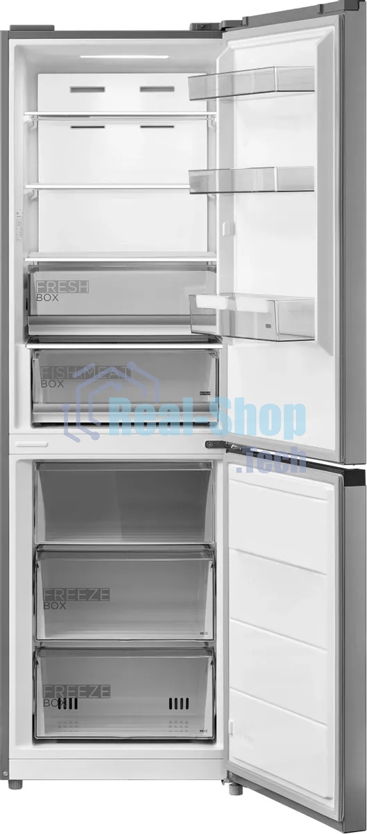 Холодильник Midea MDRB469MGF46I нержавеющая сталь двухкамерный 223/123л морозилка снизу, No Frost