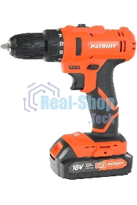 Дрель-шуруповерт Patriot BR 187UES, Аккумуляторная, 18В, 2 АКБ, Кейс