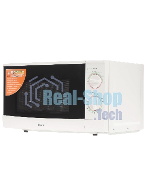 Микроволновая печь Mystery MMW-2012 белый, 20 л, 800 Вт, переключатели - поворотный механизм