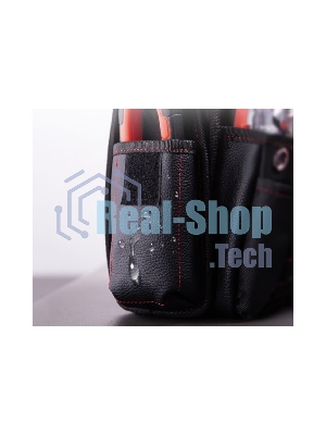 Поясная сумка монтажника Deli DL5865 250 x 250 x 110мм, 7 карманов, ткань Оксфорд 1680D, кожанные боковые карманы