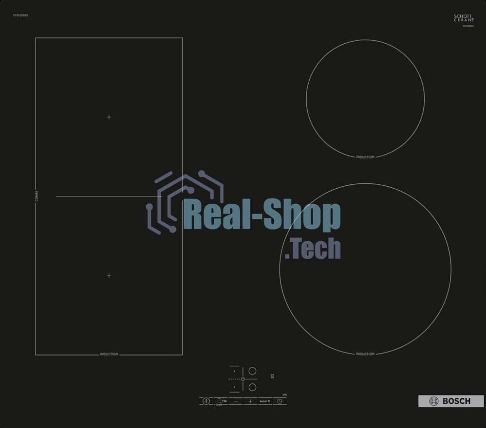 Индукционная варочная панель Bosch PVS61RBB5E черный