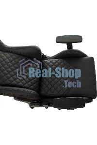 Кресло игровое Knight ARMOR черный, ромбик, эко.кожа, с подголовником, крестовина металл