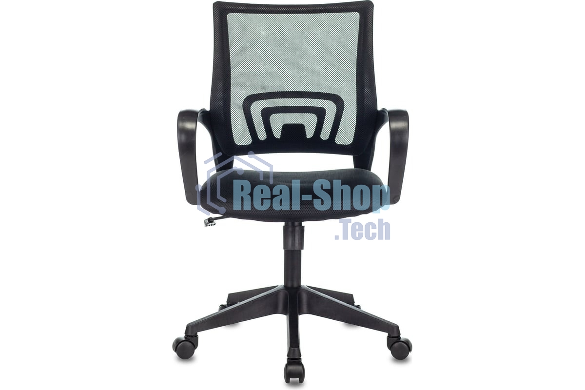 Кресло офисное Бюрократ CH-695N черный, эко.кожа, крестов. пластик