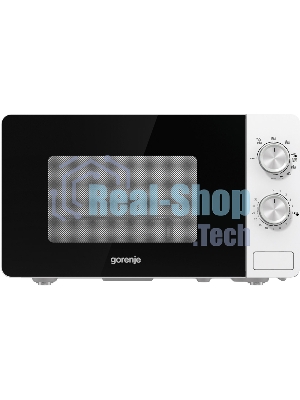Микроволновая печь Gorenje MO20E2W белый, 20 л, 800 Вт, переключатели - поворотный механизм