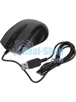 Мышь проводная A4Tech N-500F серый глянец/черный, 1200 dpi, USB, кнопки - 4