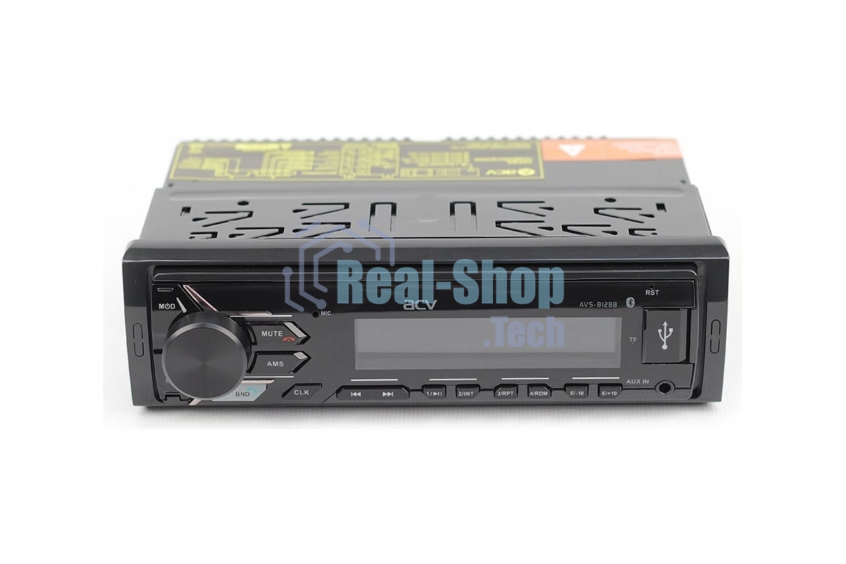 Автомагнитола ACV AVS-812BB, 1 DIN, Bluetooth, USB Type-A, AUX