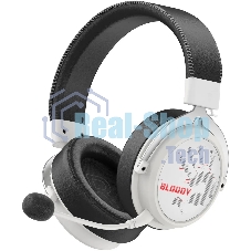 Гарнитура Bloody MR590 Sports Red белый/чёрный, беспроводная + проводная, Bluetooth, до 35 ч