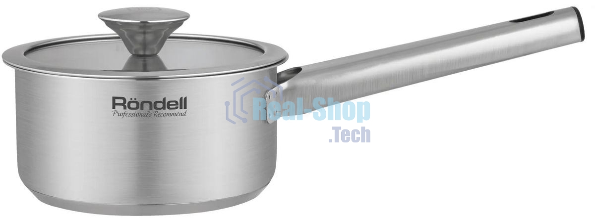 Ковш Rondell Modern RDS-1745, 0.9 л, с крышкой, сталь