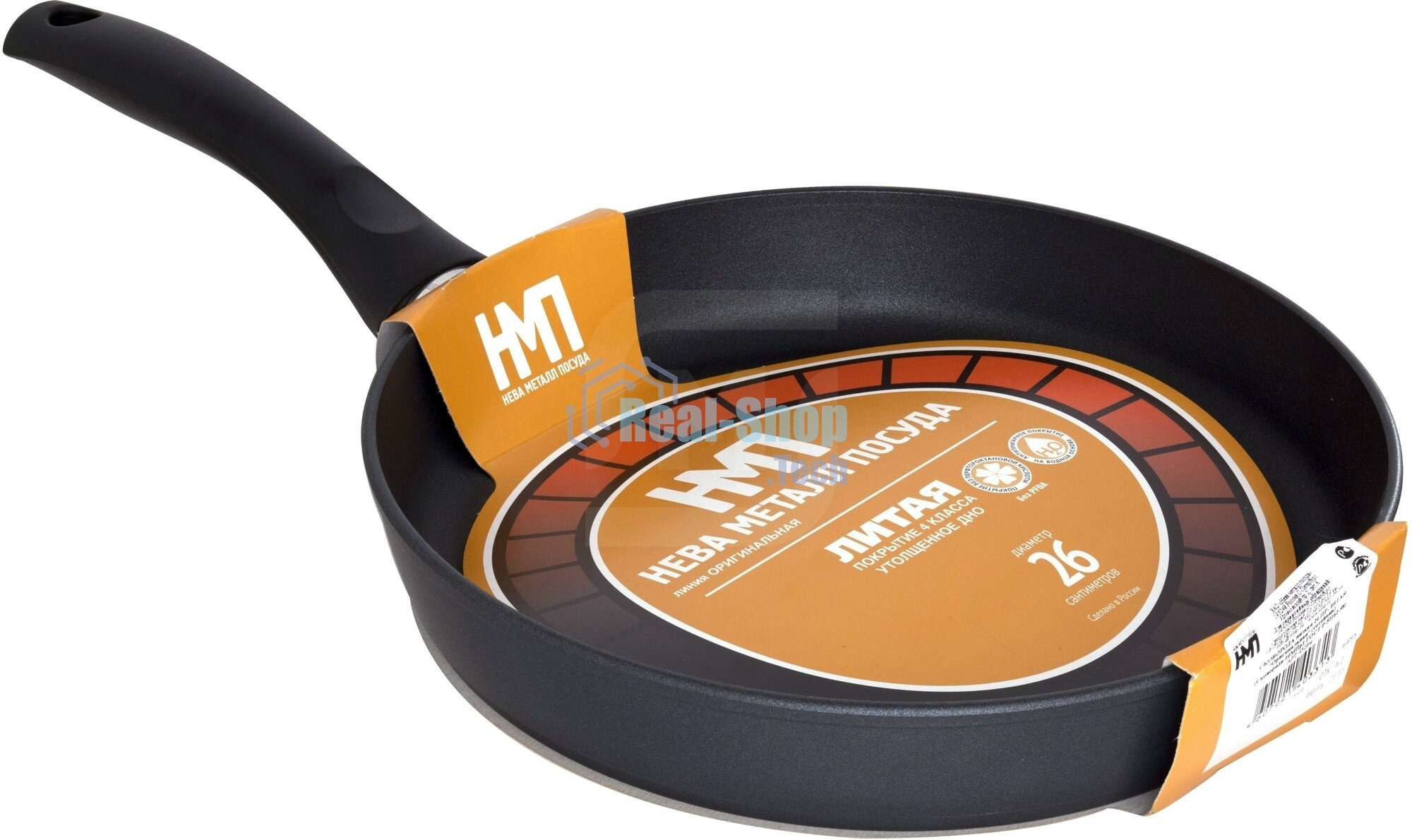 Сковорода нева металл посуда нева-металл 4526 26 см, низкая 26 ПР ЛИТАЯ 