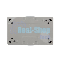 Блок из 2 розеток горизонтальный Kranz INDUSTRIAL открытой установки с заземлением, керамика, IP54 серый