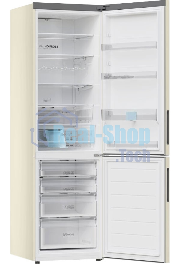 Холодильник Haier C2F637CCGU1 бежевый, двухкамерный, 278/108л, морозилка снизу, No Frost