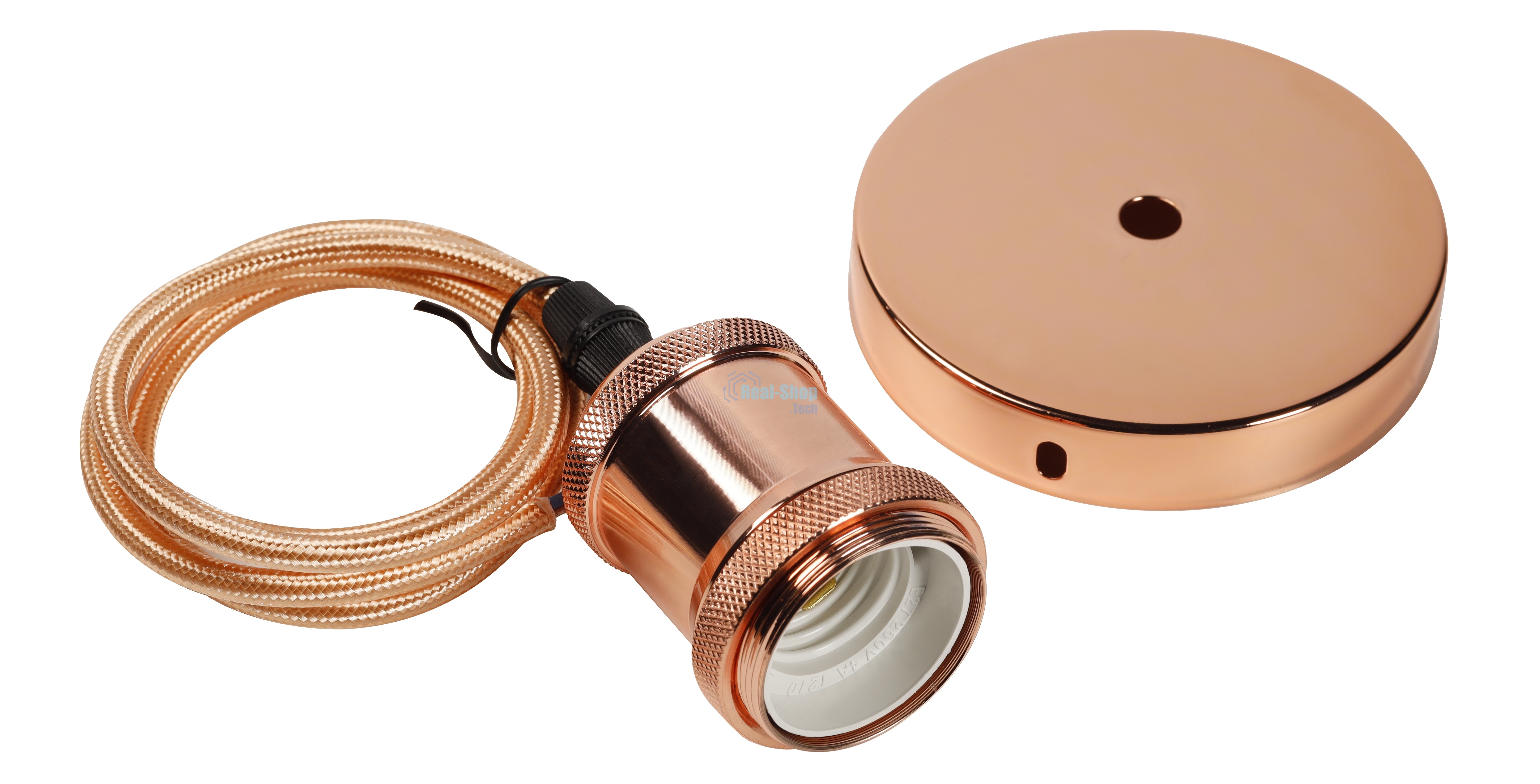 Светильник подвесной Smartbuy (SBE-CLHE27m-c) с патроном металлическим e27, 1 м, медь