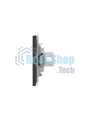 Компьютерная розетка RJ-45 без шторки, кат.5е двойная, KANT, черный уголь