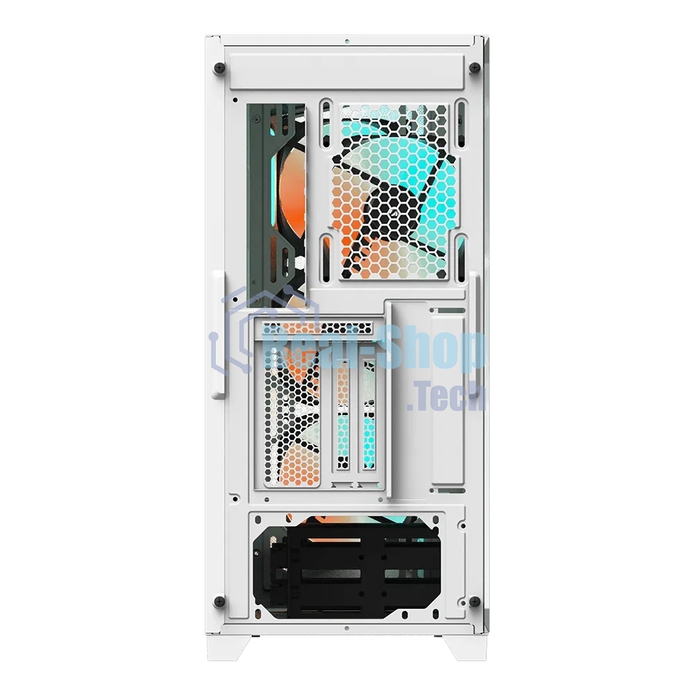 Компьютерный корпус Gigabyte C301 Glass White MidTower, ATX, USB-C x1, USB 3.0 x2, Audio I/O, GPU:400мм, Black, TG