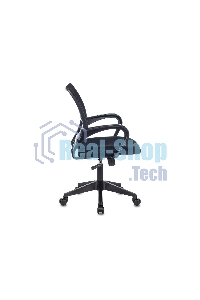 Кресло офисное Бюрократ CH-695N черный, эко.кожа, крестов. пластик