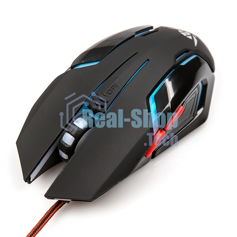 Мышь проводная Nakatomi MOG-20U черный, 2400 dpi, USB, кнопки - 6