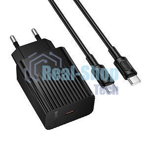 Сетевое зарядное устройство BOROFONE (6941991122736) BAS73Aaa 1Type-C 3.0A PD20W для Type-C Type-C черный