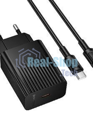 Сетевое зарядное устройство BOROFONE (6941991122736) BAS73Aaa 1Type-C 3.0A PD20W для Type-C Type-C черный