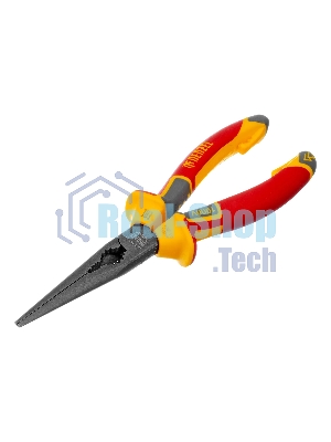 Длинногубцы прямые Denzel диэлектрические рукоятки до 1000 В, трехкомпонентные рукоятки, 205 мм