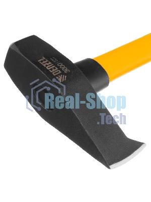 Колун-кувалда Denzel 3000 г, кованая, фибергласовая рукоятка c TPR покрытием, 880 мм