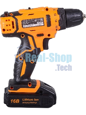 Дрель-шуруповерт Вихрь ДА-16Л-2КА, 16 В, 1,5 Ач, 32 Нм, щеточный