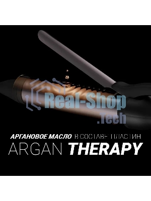 Щипцы для завивки волос Polaris PHS 3410TAi Argan Therapy PRO черный, 34 мм, 220 °C, 6 режимов