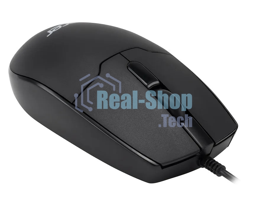 Мышь проводная Acer OMW126 черный, 1200 dpi, USB, кнопки - 3