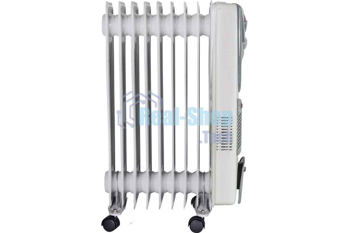 Обогреватель масляный EUROLUX ОМ-EU-9НВ (9 секций) белый, 2400 Вт, 30 м2, термостат 67/3/17