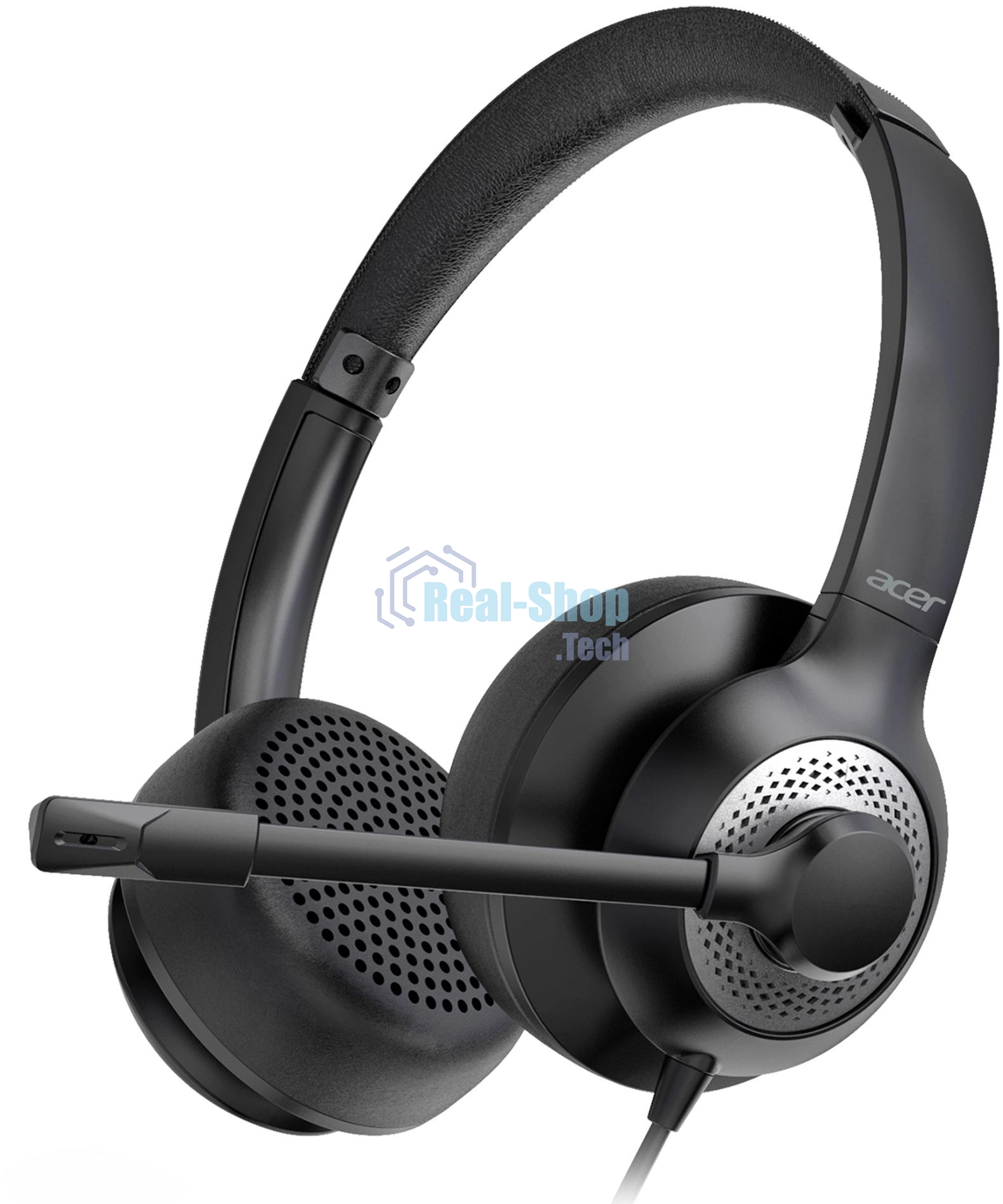 Гарнитура Acer OHW309 чёрный, проводная, USB/mini jack 3.5 мм