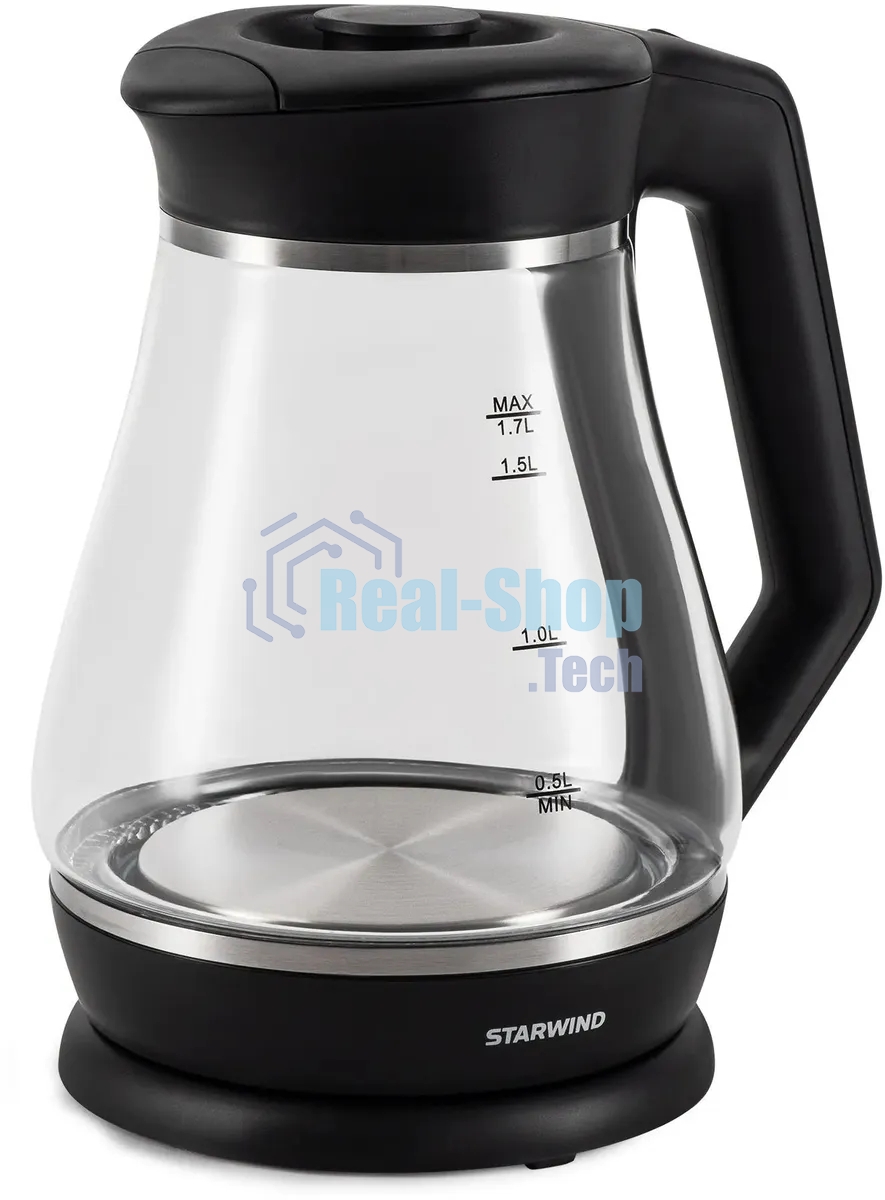 Чайник электрический Starwind SKS2035 1.7 л, 2200 Вт, черный