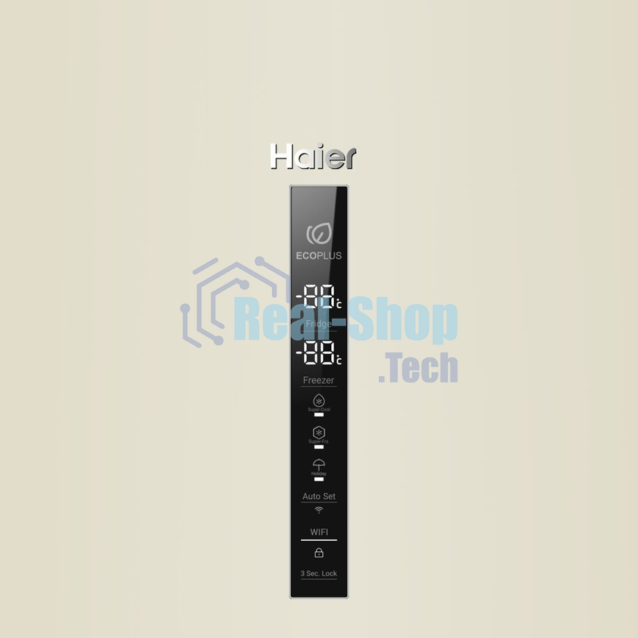 Холодильник Haier C2F637CCGU1 бежевый, двухкамерный, 278/108л, морозилка снизу, No Frost