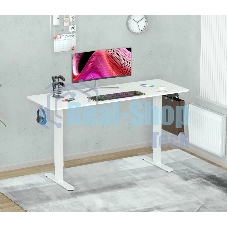 Стол компьютерный Cactus CS-EDL-WWT столешница ДСП, белый каркас белый